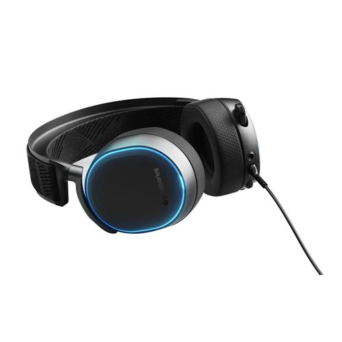  SteelSeries Arctis 5 - RGB Illuminated Gaming Headset with DTS  Headphone: X v2.0 Surround - for PC and PlayStation 4 - Black : Video Games