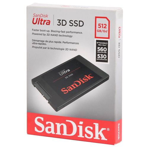 SanDisk Ultra 3D 512GB SSD 3D NAND SATA III 6Gb/s 2.5