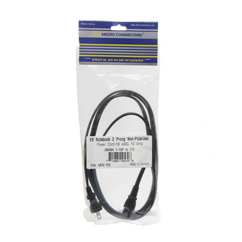New 10ft Non-Polarized Replacement Power Cord, Works With Game