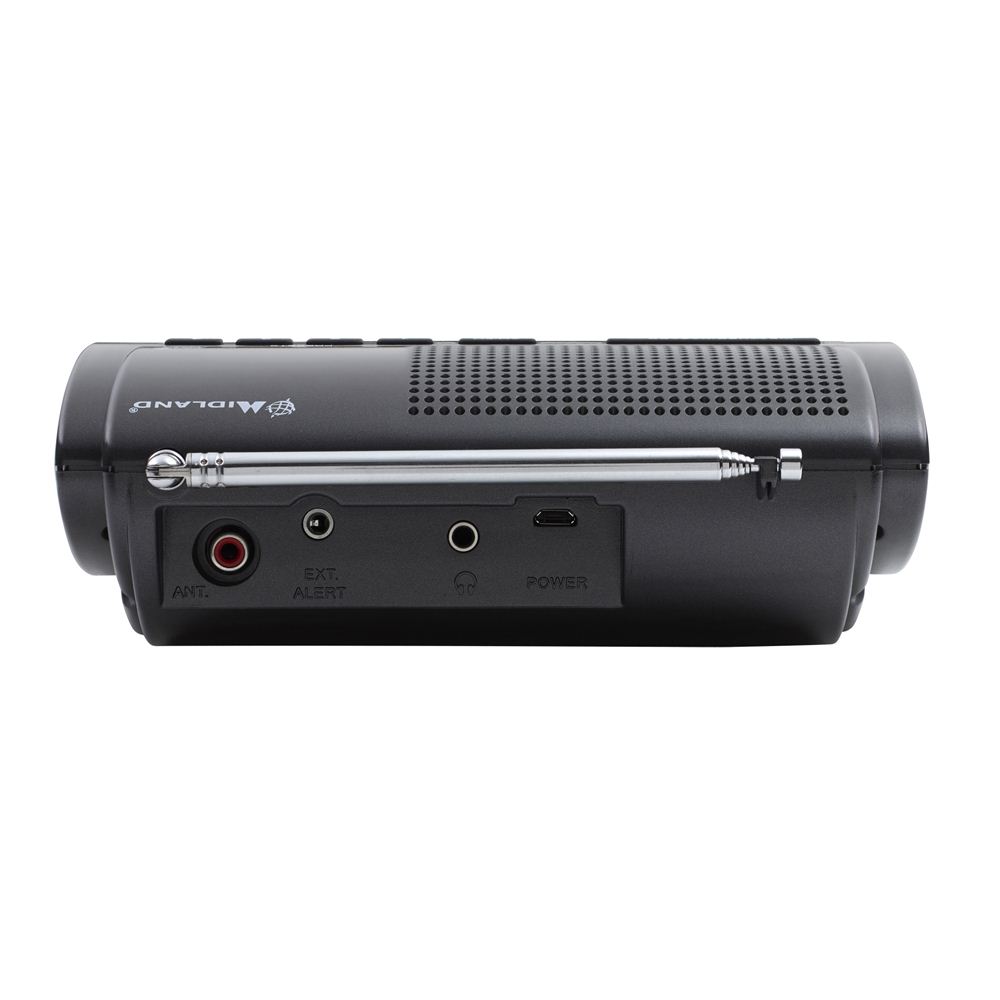 Midland WR400 Deluxe Weather Alert Radio w/ AMFM Clock Radio Dual