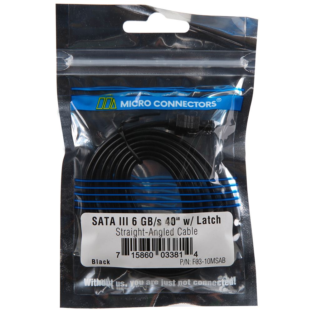 Micro Connectors StraightAngle 7pin SATA Female Connector to Right