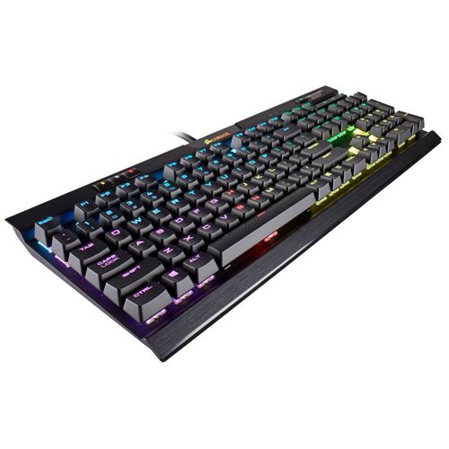 Corsair K70 RGB MK.2 Mechanical Gaming Keyboard - USB PassThrough & Controls - Tactile & Quiet- Cherry MX Brown - RGB - Micro Center