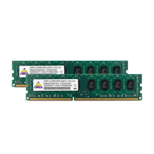 Neo Forza (2 x 4GB) DDR3-1333 PC3-10600 CL9 Dual Desktop Memory Kit NMUD340C8113CA2 - Green - Micro Center