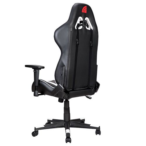 Inland MACH Gaming Chair Black White Micro Center