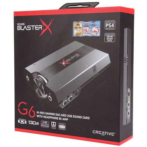 Creative Labs Sound BlasterX G6 Hi-Res Gaming DAC and USB Sound 