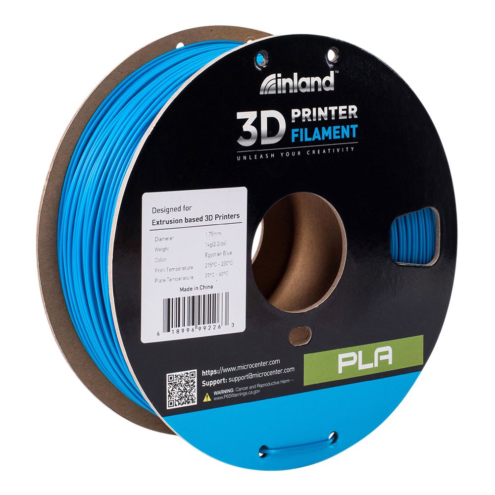 Inland 1.75mm PLA 3D Printer Filament 1kg (2.2 lbs) Cardboard Spool