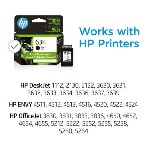 Cartouche d'encre 302XL couleur 2 x 302XL noir Remanufacturée HP Deskjet  3639