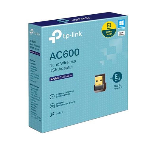 TP-LINK Archer T2U Nano AC600 Nano Wireless USB Adapter - Micro Center