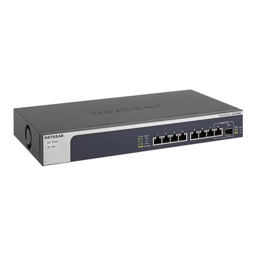 NETGEAR XS508M 8-Port 10G Multi-Gigabit Ethernet Unmanaged Switch;  Desktop/Rackmount with 1 x 10G SFP+ and ProSAFE Limited - Micro Center