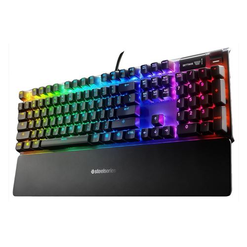 SteelSeries APEX 7 Mechanical Gaming Keyboard QX2 Red Switch - Black -  Micro Center