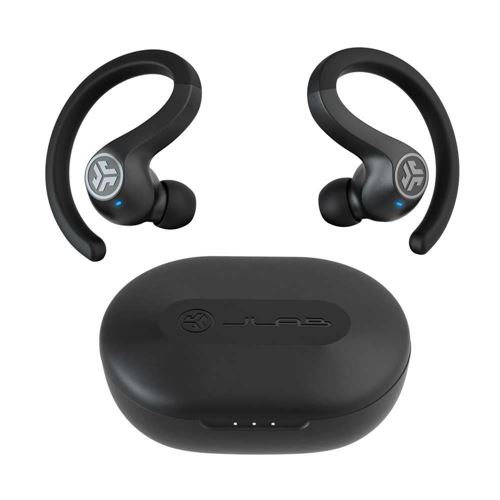 JLab JBuds Air Sport Active Noise Canceling True Wireless Bluetooth - Black; Water-Resistant; Up to 6 hours of - Micro Center