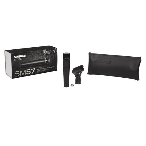 Shure SM57 Cardioid Dynamic Instrument Microphone Bundle with Stand and  Cable