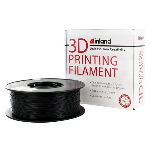 Inland 1.75mm Black TPU 3D Printer Filament - 1kg Spool (2.2 lbs) - Micro  Center