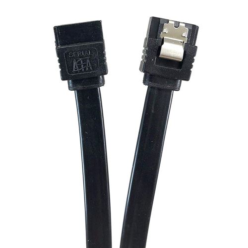 Micro Connectors 7-pin SATA Female Connector to 7-pin SATA Female Connector SATA  III Data Cable 12 in. w/ Locking Latch - - Micro Center