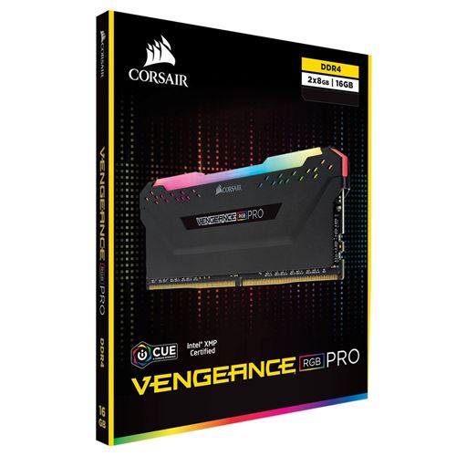 Center 16GB Pro - x CMW16GX4M2D3600C18 Channel 8GB) Kit - RGB (2 Vengeance PC4-28800 Black CL18 Micro Memory Dual Corsair Desktop DDR4-3600