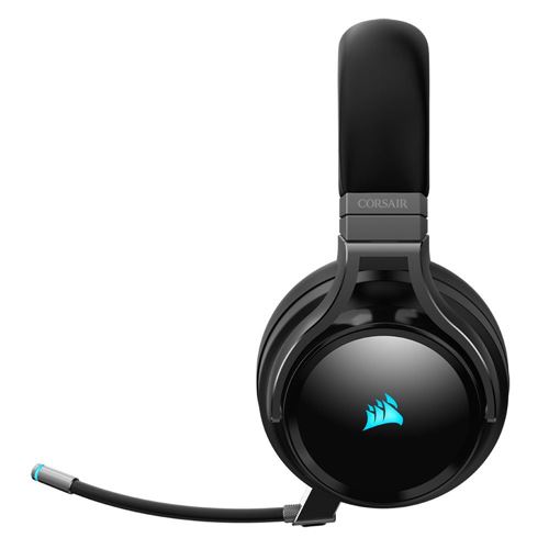 Corsair Virtuoso RGB Wireless Gaming Headset with 7.1 Surround Sound,  Broadcast Microphone, Memory Foam Earcups, 20hr Battery - For PC, PS4