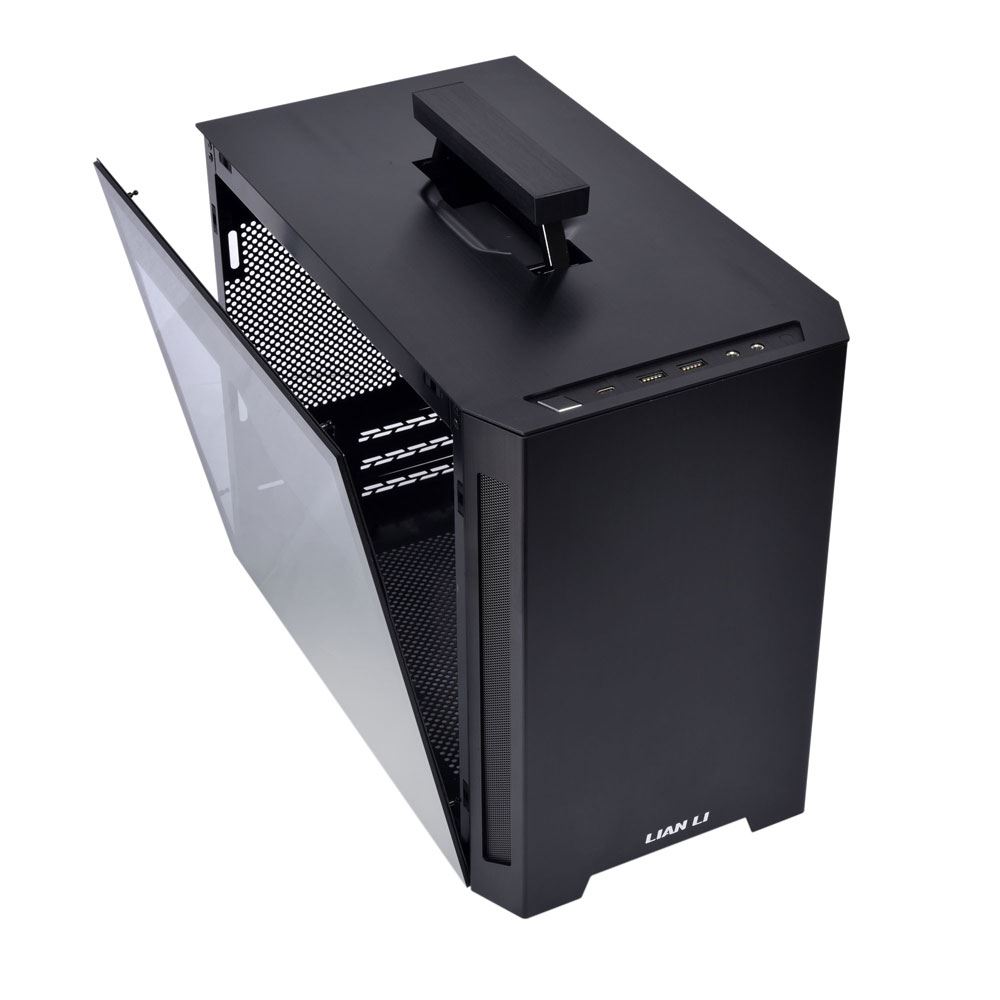 Micro Center - Lian Li TU150 Tempered Glass Mini-ITX Mini Tower ...