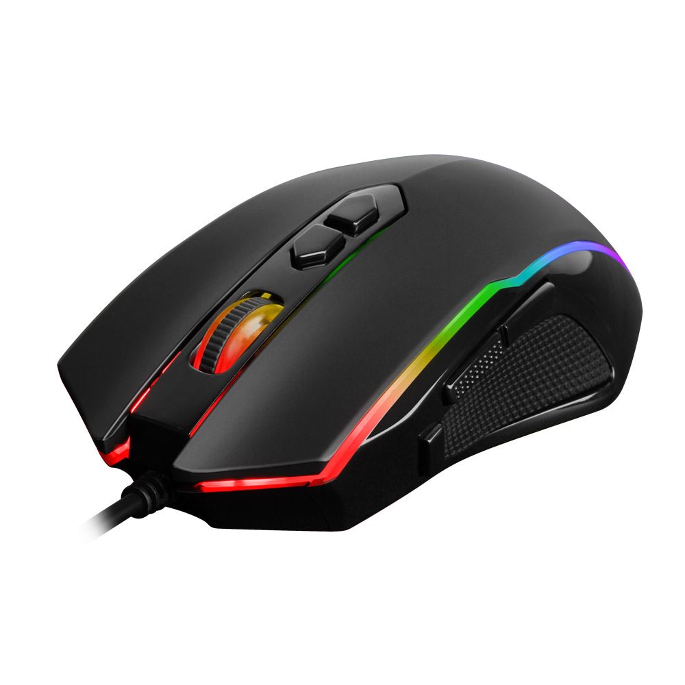 Inland GM76 Wired RGB Gaming Mouse - Black - Micro Center