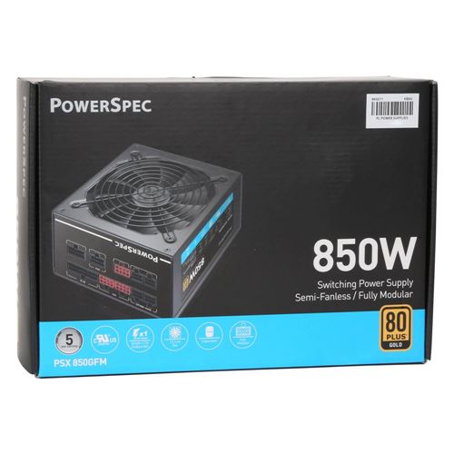 PowerSpec 850 Watt 80 Plus Gold ATX Fully Modular Power Supply - Micro  Center