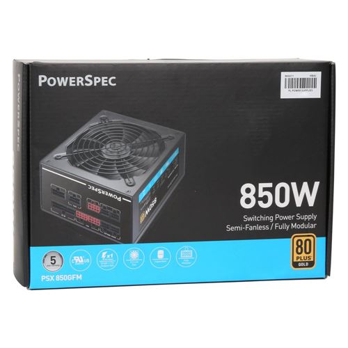 MRED MRR-850A-B 80+ Alimentation PC 850W Noire Gold