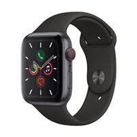 Apple Watch Series 5 GPS 44mm Space Gray Aluminum Smartwatch - Black Sport Band