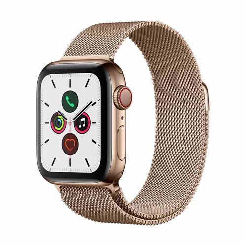 Apple Watch Series GPS/Cellular 40mm Gold Stainless Smartwatch - Gold Milanese Loop Band - Micro Center