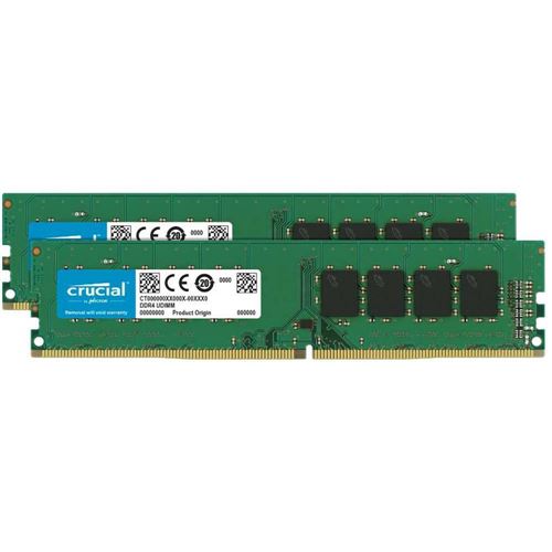 farve diktator spørge Crucial 16GB (2 x 8GB) DDR4-2400 PC4-19200 CL17 Dual Channel Desktop Memory  Kit C2K8G4DFS824 - Green - Micro Center