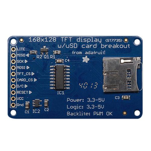 1.8 Color TFT LCD display with MicroSD Card Breakout