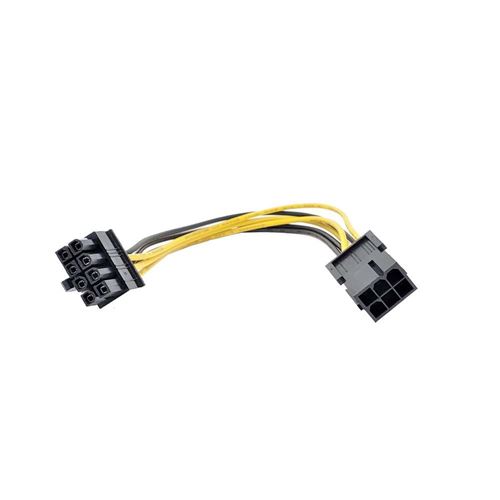 dictator have corner Micro Connectors 6 Pin to 8 Pin PCIe Adapter Power Cable - Black/ Yellow -  Micro Center
