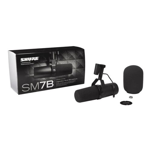 Elevator brud Miniature Shure SM7B Vocal Dynamic Microphone - Black; For Broadcast, Podcast &  Recording, XLR Studio Mic for Music & Speech; - Micro Center