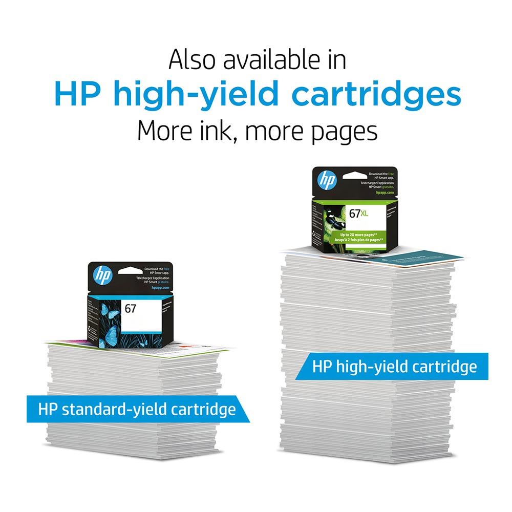 HP 67 Black Tri Color Ink Cartridge 2 Pack Micro Center   620484 080085 03 Front Zoom 