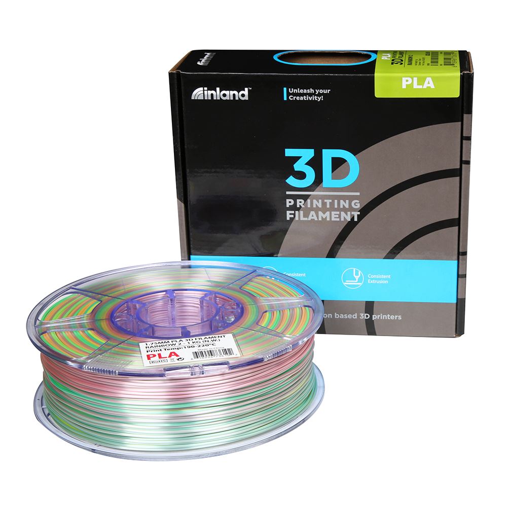 Inland 1.75mm PLA Silk 3D Printer Filament 1.0 Kg (2.2 Lbs.) Spool ...