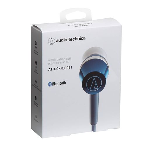 Audio-Technica ATH-CKR300BT Wireless Bluetooth Earbuds - Blue