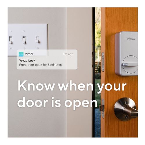børste nær ved Samle Wyze Lock WLCKG1; WiFi and Bluetooth enabled smart lock; Keyless door  entry; Fits on most deadbolts; Includes Wyze Gateway - Micro Center