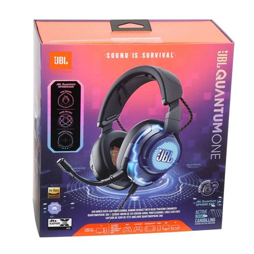JBL Quantum One USB Wired Gaming Over-Ear Professional Gaming Headset;  Detachable Directional Microphone, Spatial Surround - Micro Center