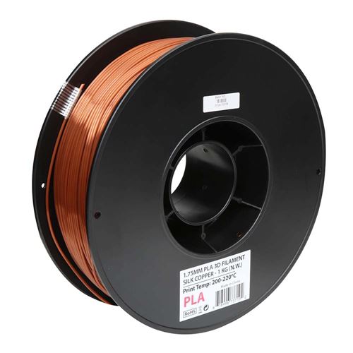 Inland 1.75mm Copper Silk PLA 3D Printer Filament - 1kg Spool (2.2