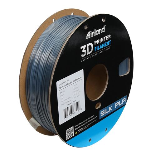 Inland 1.75mm Cyan Silk PLA 3D Printer Filament - 1kg Spool (2.2 lbs) -  Micro Center