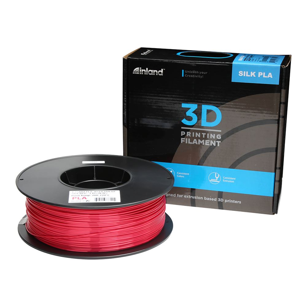 Inland 1.75mm PLA Silk 3D Printer Filament 1.0 Kg (2.2 Lbs.) Spool ...