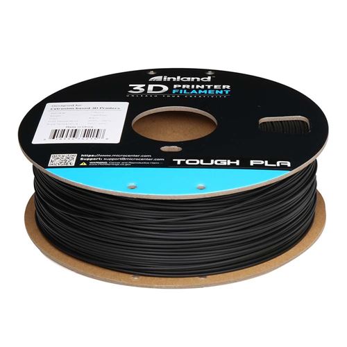 Micro Center Inland PLA+ Filament 1.75mm - Black 3D Printer Filament, PLA  Pro Dimensional Accuracy +/- 0.03 mm - PLA Plus 1 kg Spool (2.2 lbs) – Fits