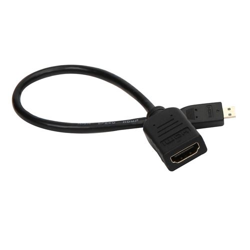 Micro HDMI Male to HDMI Female Video Adapter 10 in. - Black - Micro Center