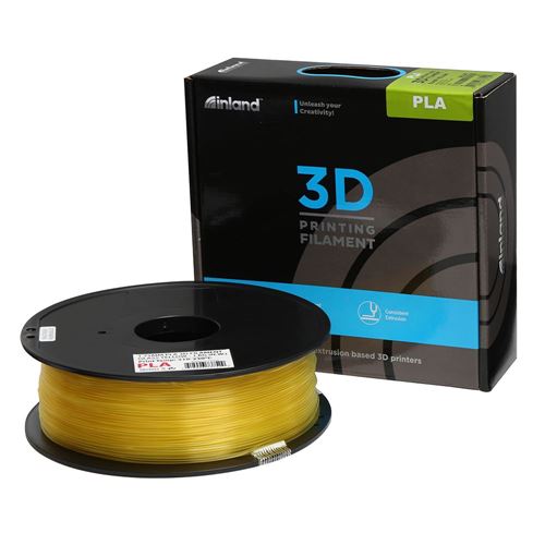 Inland 1.75mm PLA Silk 3D Printer Filament 1.0 kg (2.2 lbs.) Spool - Gold -  Micro Center