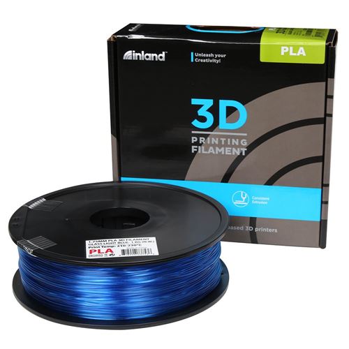 Inland 1.75mm Glass Light Blue PLA 3D Printer Filament - 1kg Spool (2.2  lbs) - Micro Center
