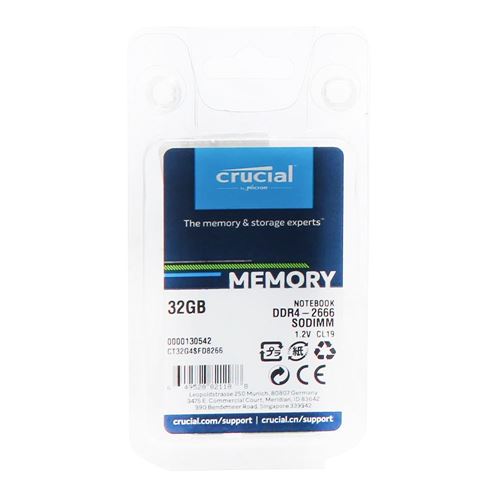 Crucial 16GB DDR4-2400 (PC4-19200) SO-DIMM Memory Module - CT16G4SFD824A -  Micro Center