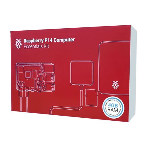 Raspberry Pi Official Pi 4 Essentials Kit - 4GB - Micro Center