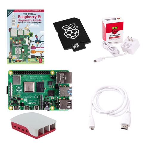 Keyestudio Raspberry Pi 4B Kit Complete Starter Kit With US Plug Power  Supply For Raspberry Pi 4