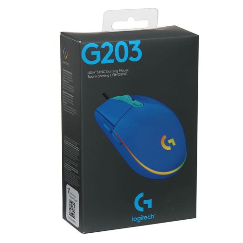 Logitech G203 Lightsync USB 8000 DPI Mouse Blue