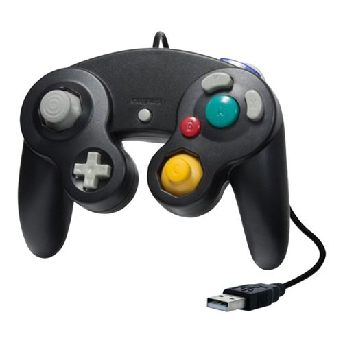 PC - Controller - Wired - Gamecube Style - USB Controller for PC&MAC - Blue  LED (Retrolink)