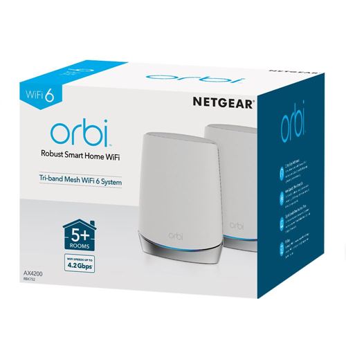 NETGEAR Orbi AX4200 Tri-Band Mesh WiFi 6 System with 32x8 DOCSIS 3.1 Cable  Modem (2-Pack) White CBK752-100NAS - Best Buy