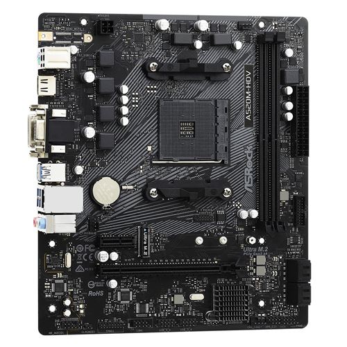 ASRock A520M-HDV AMD AM4 mATX Motherboard - Micro Center