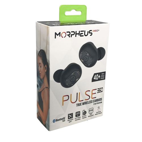 Reis Weigering gerucht Morpheus 360 PULSE TW7500B True Wireless Bluetooth Earbuds - Black; On Ear  Controls; Noise Cancelling; Up to 40 hours of - Micro Center